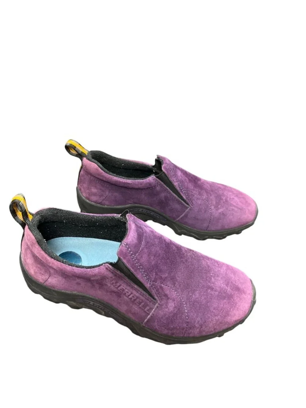 Merrell kids suede purple moc slip on casual hiking shoes sz 5 SKU 10-795